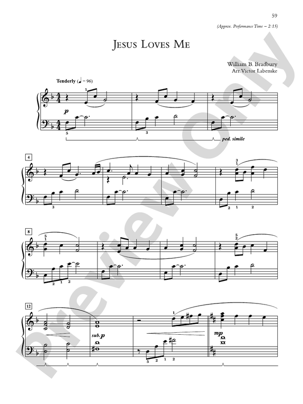 Jesus Loves Me - Piano Solo