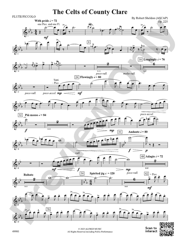 The Celts of County Clare: Flute: Flute Part - Digital Sheet Music Download