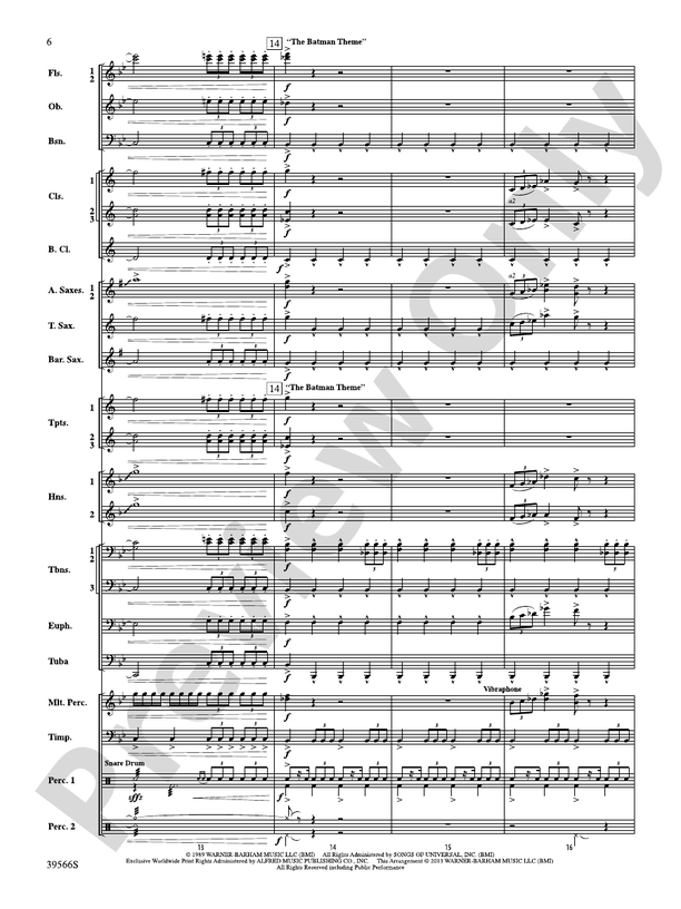 At the Movies with Danny Elfman: Score: Concert Band Score