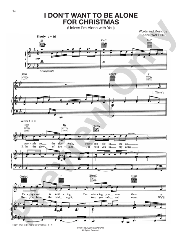 Alone – Heart Sheet music for Piano, Vocals (Piano-Voice)