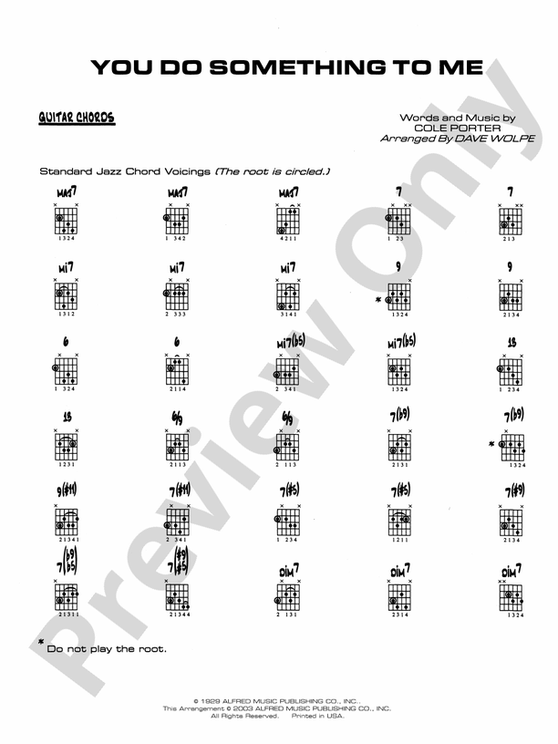 You Do Something to Me: Guitar Chords: Guitar Chords Part