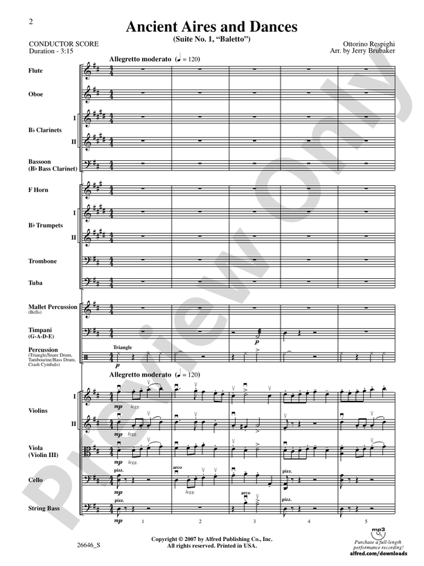 Ancient Aires and Dances, Suite No. 1 (Balletto)