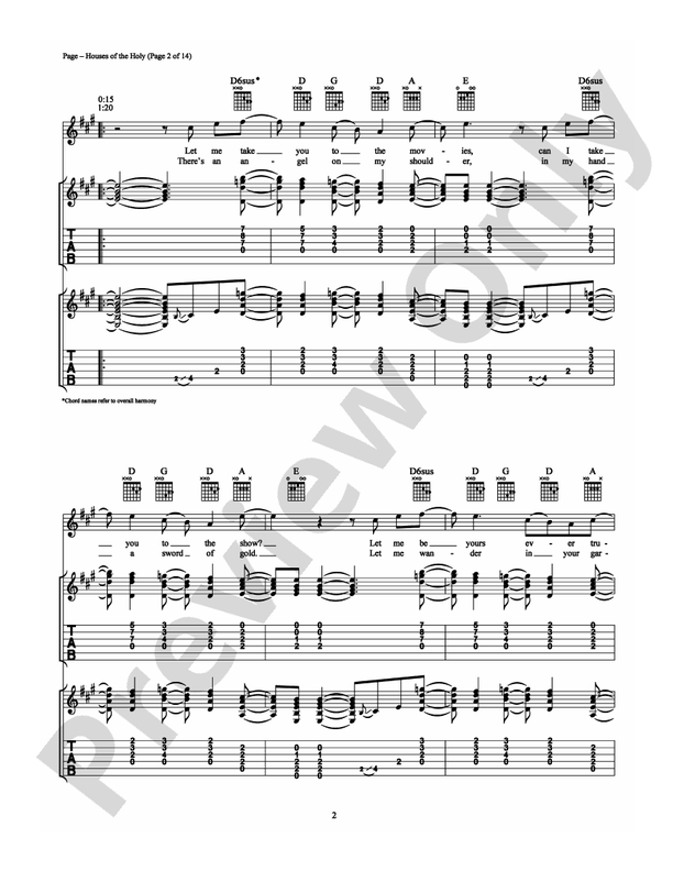 Houses of the Holy: Guitar TAB: Led Zeppelin - Digital Sheet Music Download