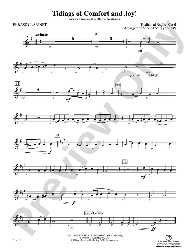 Tidings of Comfort and Joy! Bflat Bass Bflat Bass