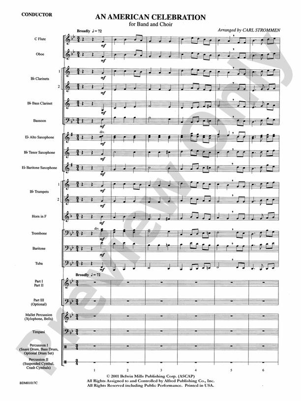 An American Celebration (for Band and Choir)