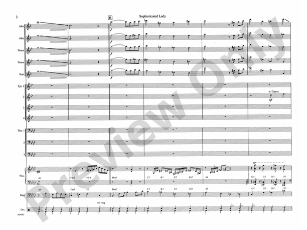 Sophisticated Lady: Score: Jazz Ensemble Score - Digital Sheet