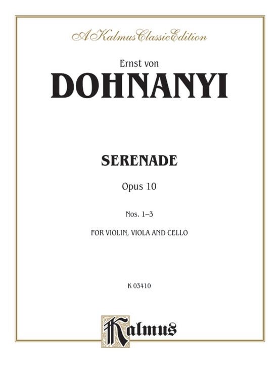 Serenade, Opus 10 
