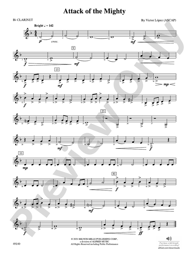 Attack of the Mighty: 1st B-flat Clarinet: 1st B-flat Clarinet