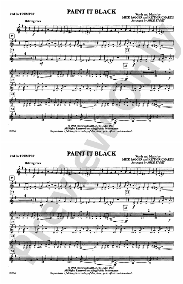 Paint It Black: 2nd B-flat Trumpet