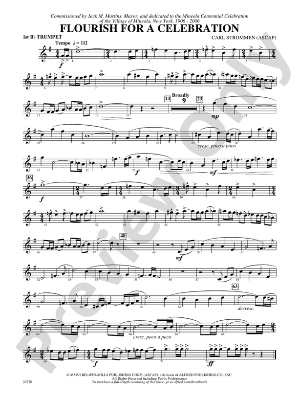 Flourish for a Celebration 1st Bflat Trumpet 1st Bflat Trumpet Part