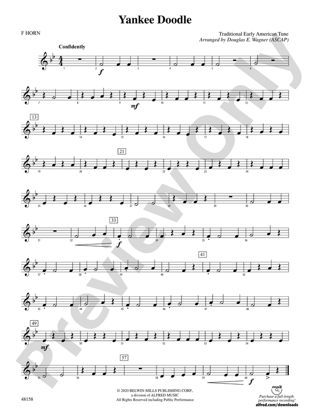 Yankee Doodle: 1st F Horn