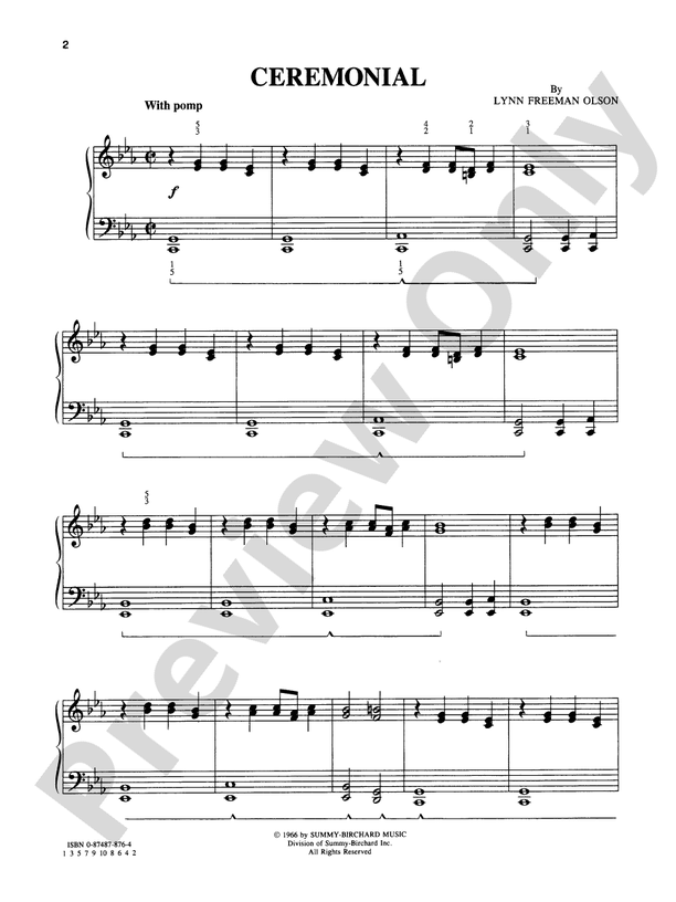Ceremonial - Piano Solo