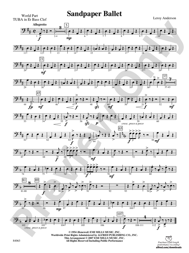 Sandpaper Ballet (wp) Eflat Tuba B.C. (wp) Eflat Tuba B.C. World