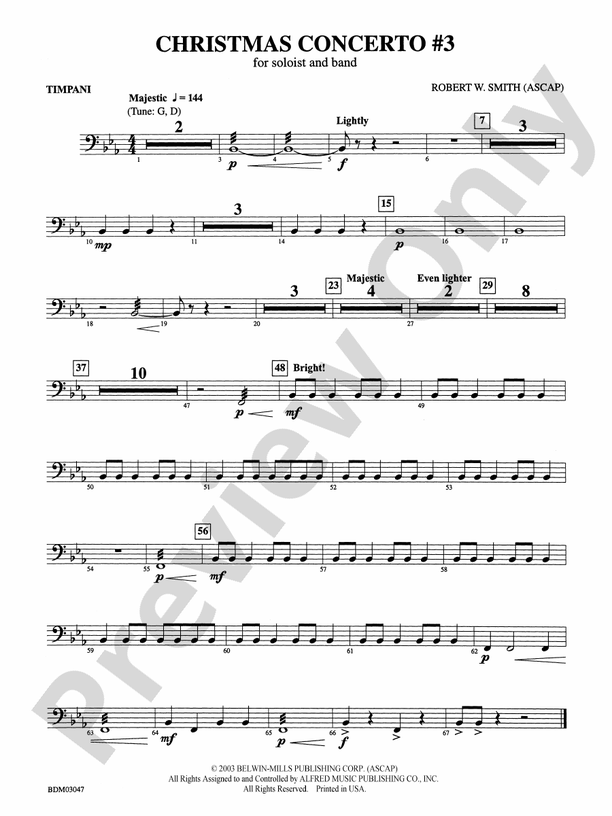 Christmas Concerto 3 (for Soloist and Band) Timpani Timpani Part