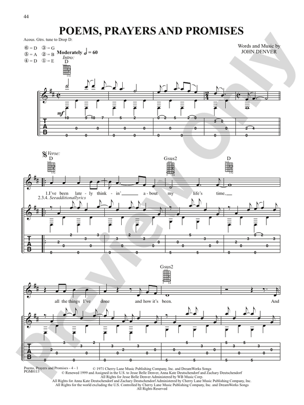 Thank God I'm A Country Boy sheet music for guitar (tablature, play-along)