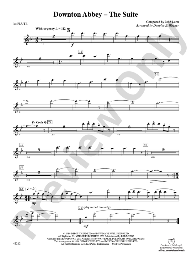 Downton Abbey -- The Suite: Flute