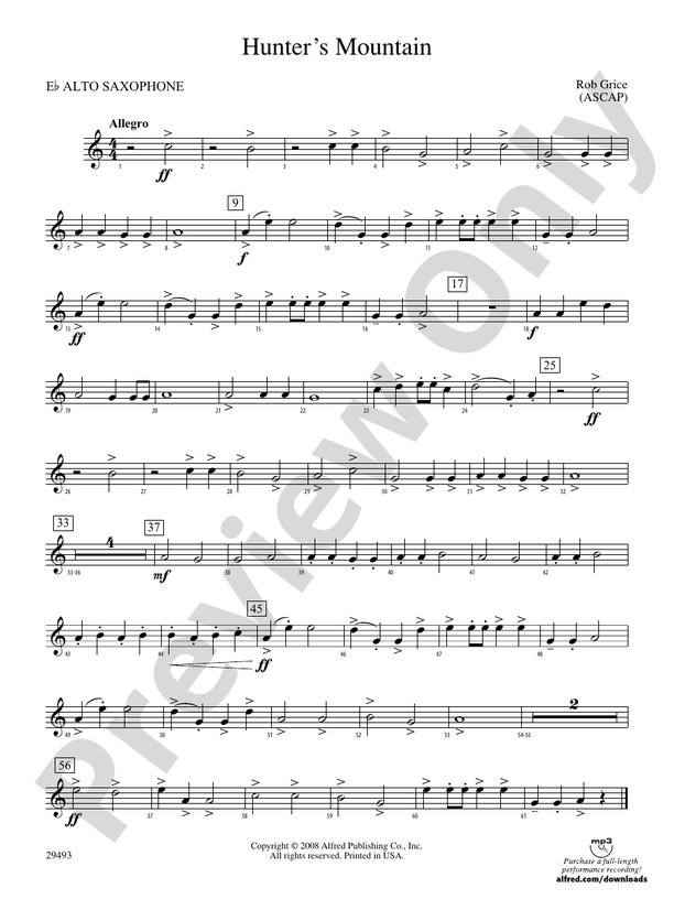 Beginning Band Blues- alto sax - Concert Band - Digital Sheet