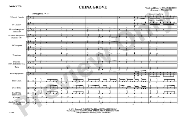 China Grove: Score