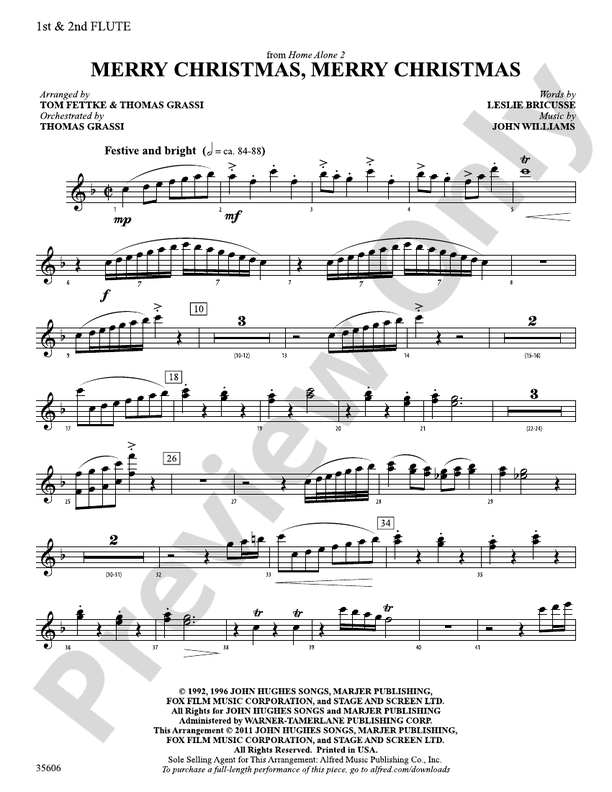 Merry Christmas, Merry Christmas (from Home Alone 2) 1st & 2nd Flute