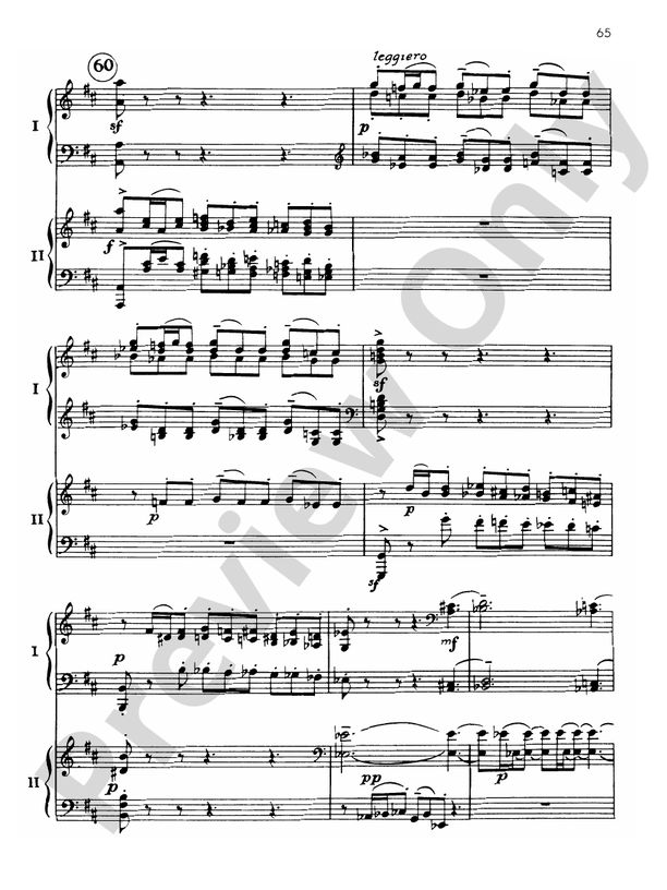 Symphonic Dances, Opus 45 - III. Lento assai / Allegro vivace - Piano Duo (2 Pianos, 4 Hands)