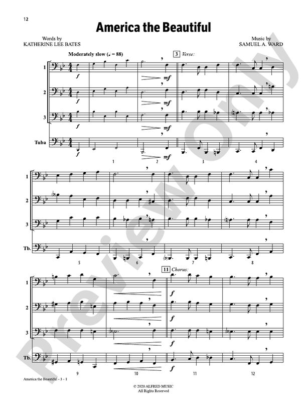 Solos, Duets & Trios for Winds: Patriotic Favorites (Trombone/Bassoon/Baritone B.C./Tuba)