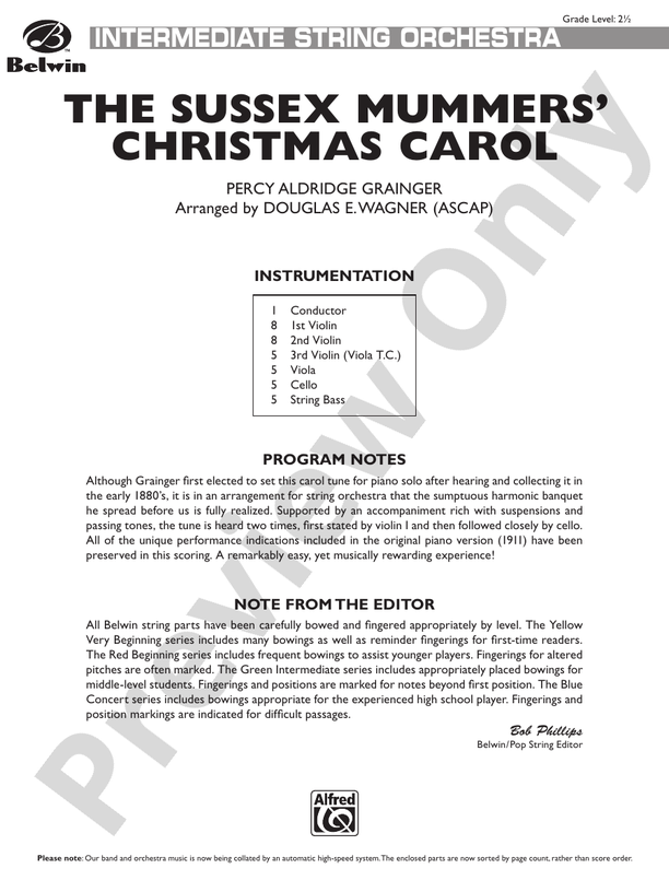 the-sussex-mummers-christmas-carol-score-string-orchestra-score