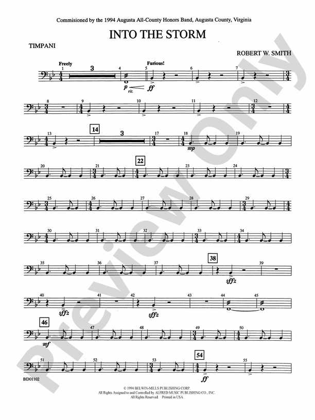 Into the Storm Timpani Timpani Part Digital Sheet Music Download
