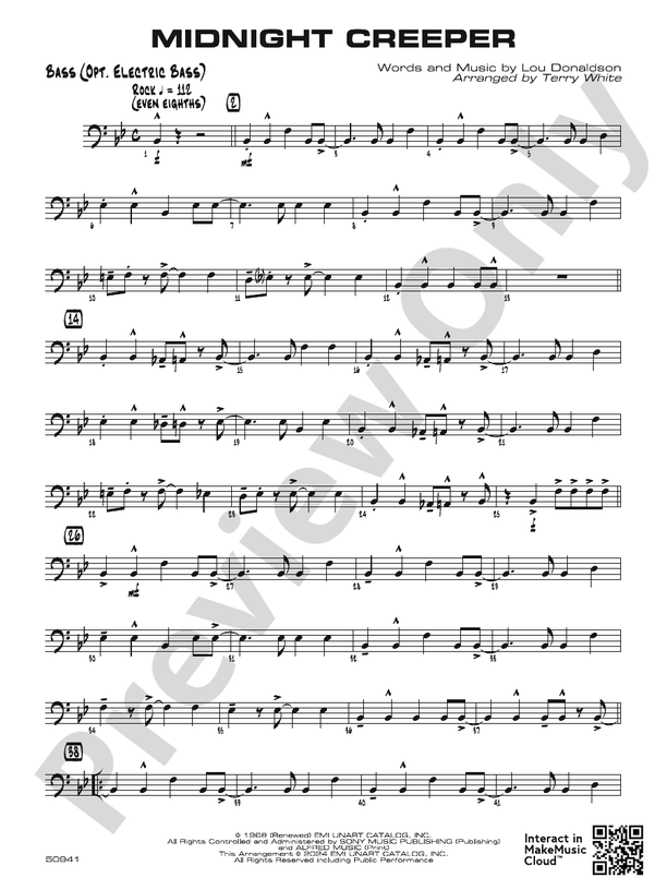 Midnight Creeper: String Bass: String Bass Part - Digital