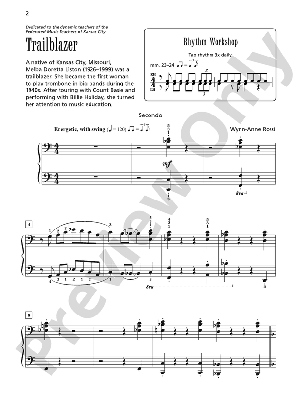 Trailblazer - Piano Duet (1 Piano, 4 Hands)