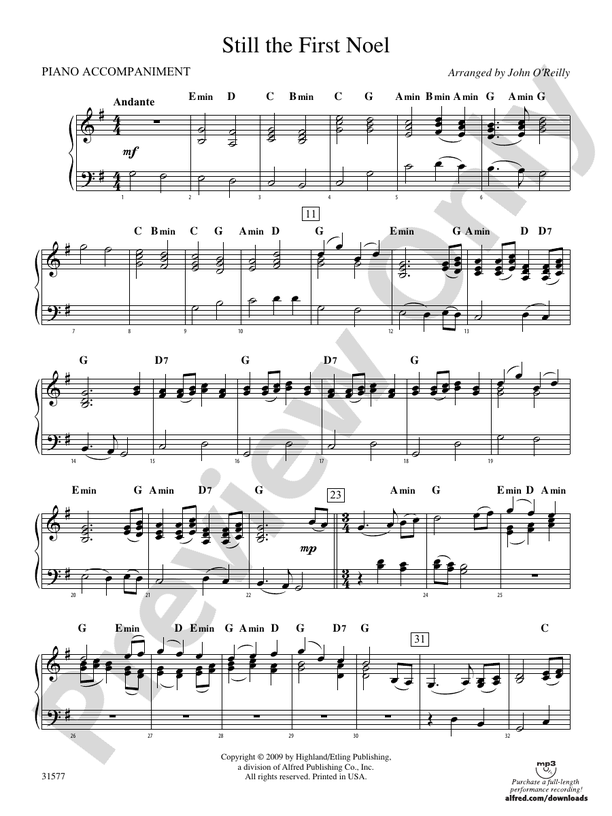 Still the First Noel: Piano Accompaniment: Piano Accompaniment