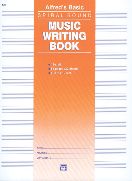 12 Stave Music Writing Book (9" x 12")