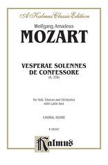 Vesperae Solennes De Confessore, K.339: Spartito Vocale - Edizione Musicale