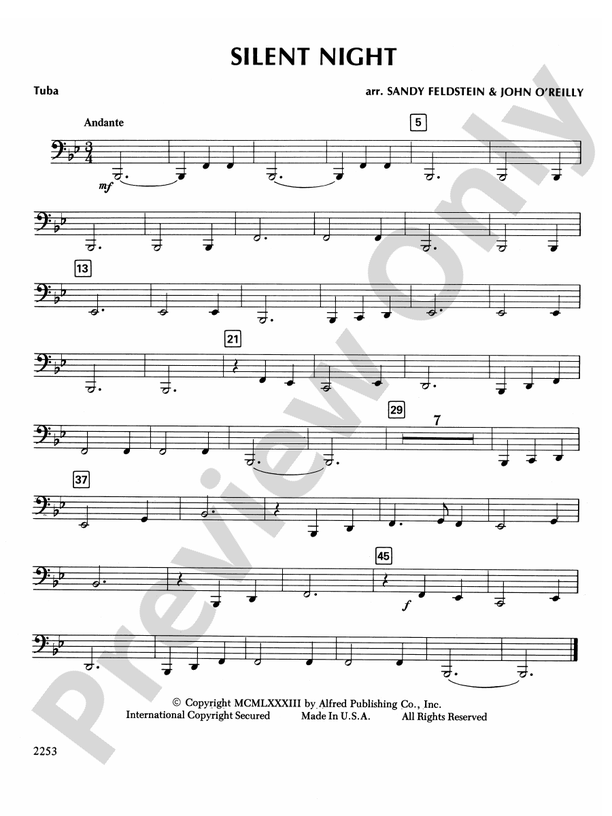 FREE! - Silent Night Piano Sheet Music (teacher made)
