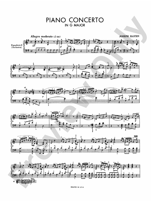 Haydn: Piano Concerto in G Major