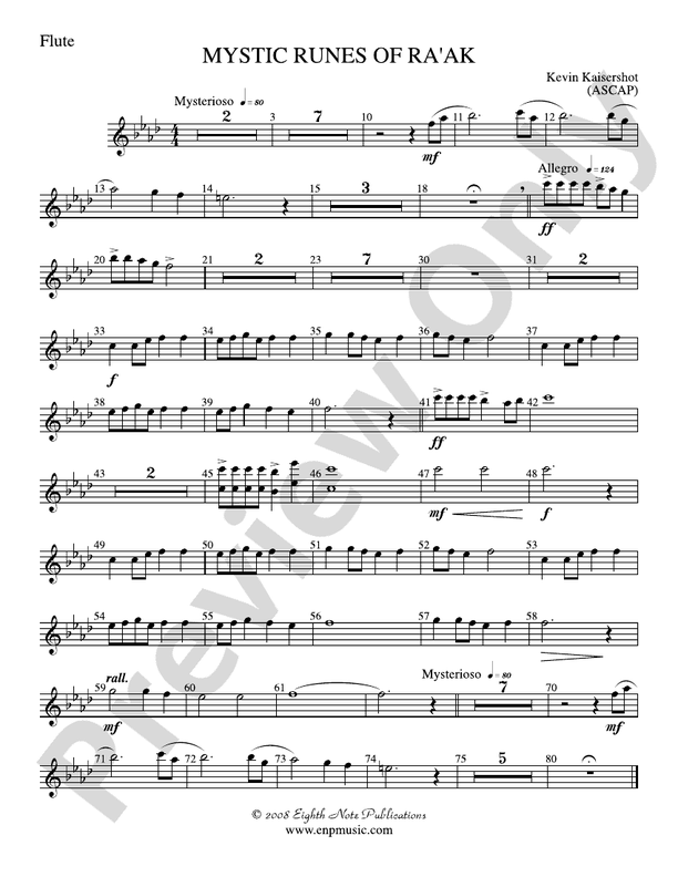 Mystic Runes of Ra’ak: Flute: Flute Part - Digital Sheet Music Download