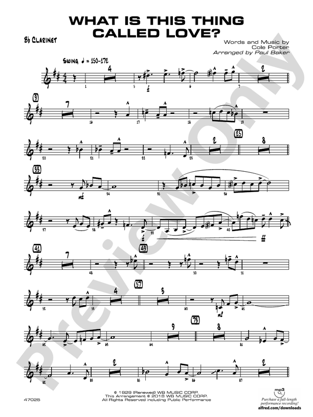 What Is This Thing Called Love? 1st Bflat 1st Bflat Part Digital Sheet