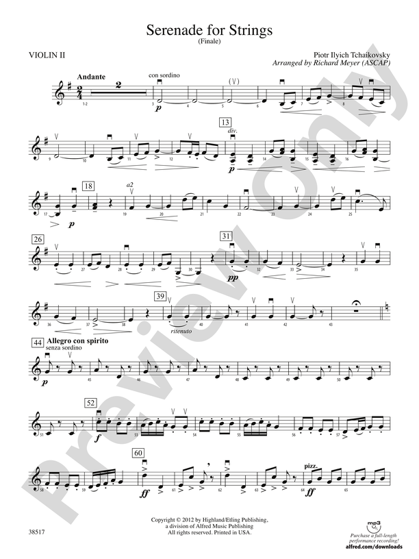 Serenade for Strings: 2nd Violin