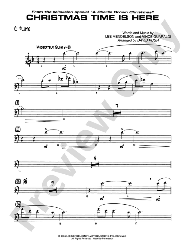 Christmas Time Is Here: Flute: Flute Part - Digital Sheet Music Download