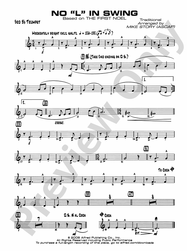 No "L" in Swing: 3rd B-flat Trumpet