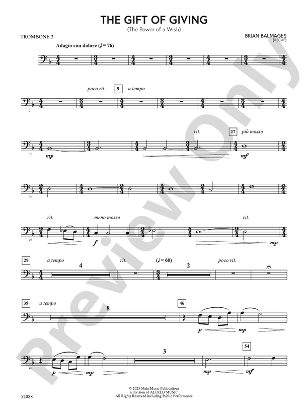 The Gift of Giving: 3rd Trombone