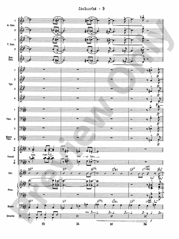 Satin Doll: Vocal Solo with Jazz Ensemble Conductor Score & Parts