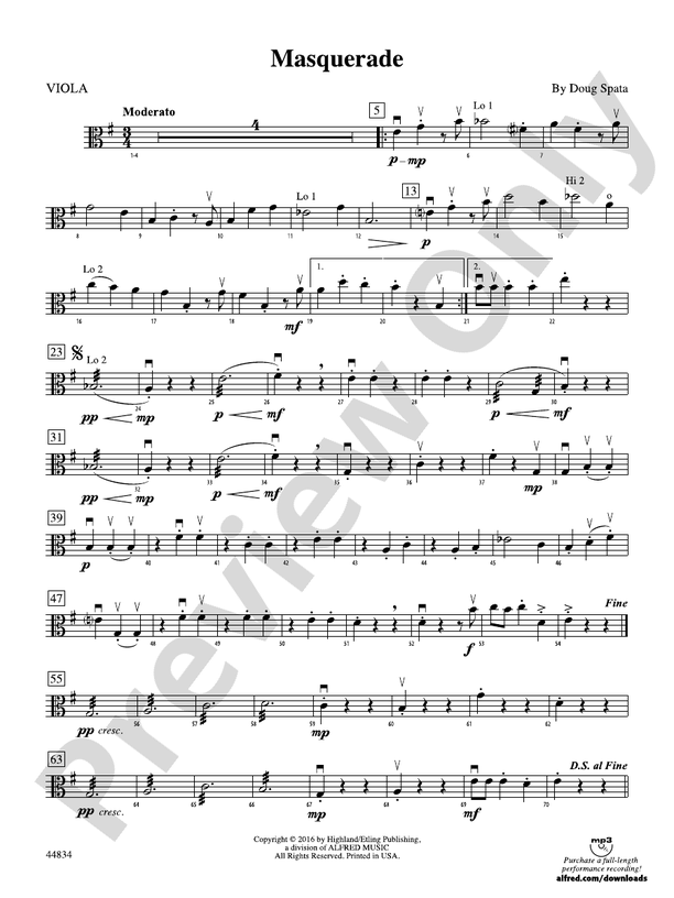 Vampire Masquerade Sheet music for Contrabass, Violin, Viola