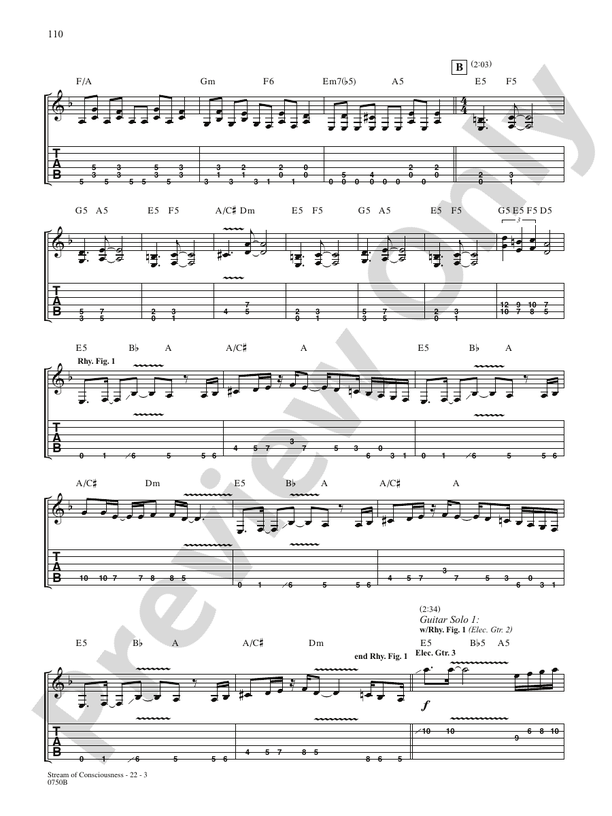 Stream of Consciousness: Guitar: Dream Theater - Digital Sheet Music  Download