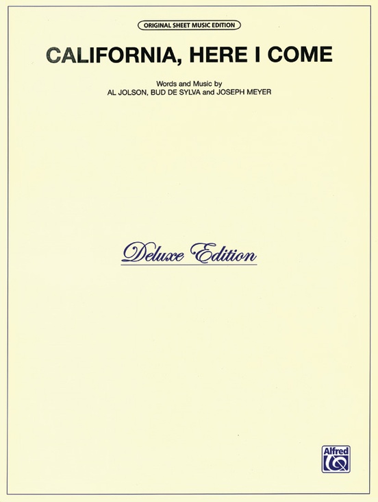 California Here I Come Piano/Vocal/Chords Al Jolson Digital Sheet