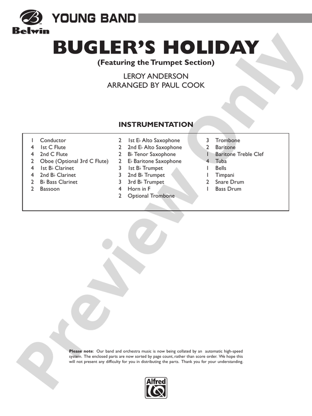 Bugler's Holiday (featuring the Trumpet Section) Concert Band