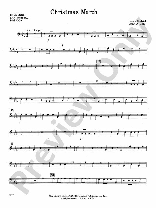 Christmas March: 1st Trombone: 1st Trombone Part - Digital Sheet Music ...