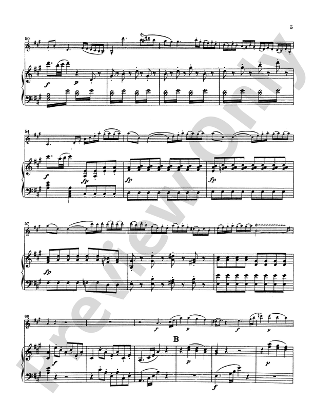 Mozart: Violin Concerto No. 5 in A Major, K. Violin Concerto No. 5 in A Major, K. 219 (Piano) Part - Digital Sheet Download