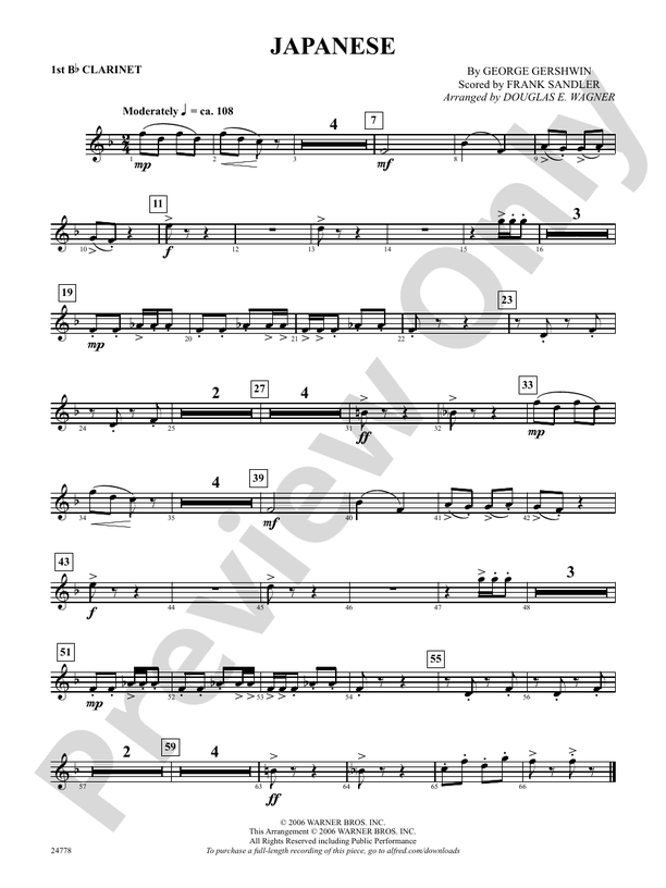 Japanese 1st Bflat 1st Bflat Part Digital Sheet