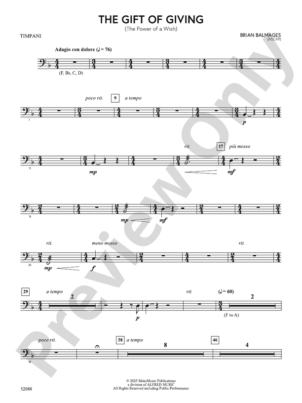 The Gift of Giving: Timpani