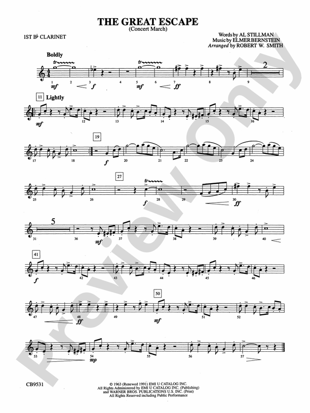 The Great Escape March 1st Bflat 1st Bflat Part